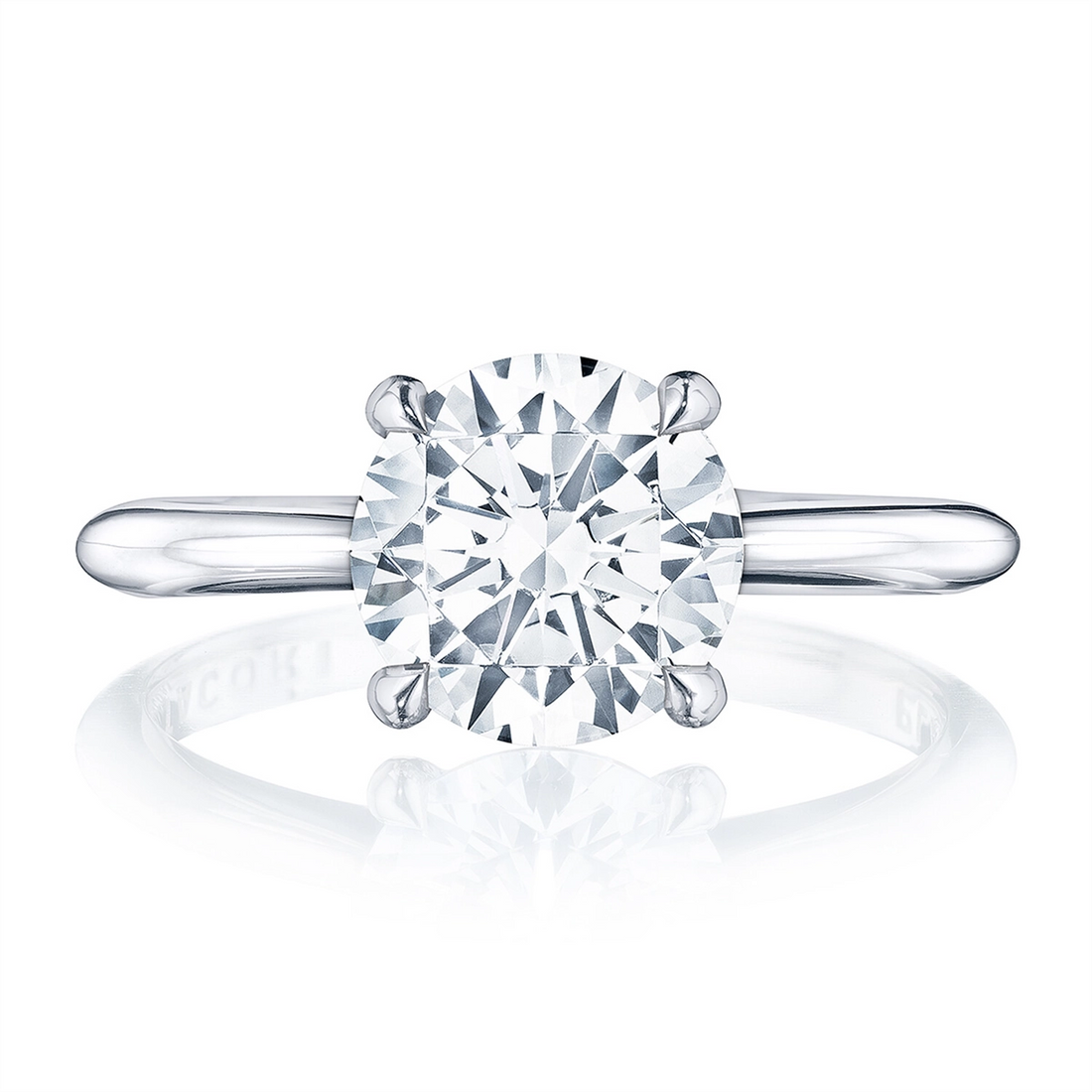 Tacori Engagement Rings in White Gold containing Diamond HT 2580 RD 6.5 W