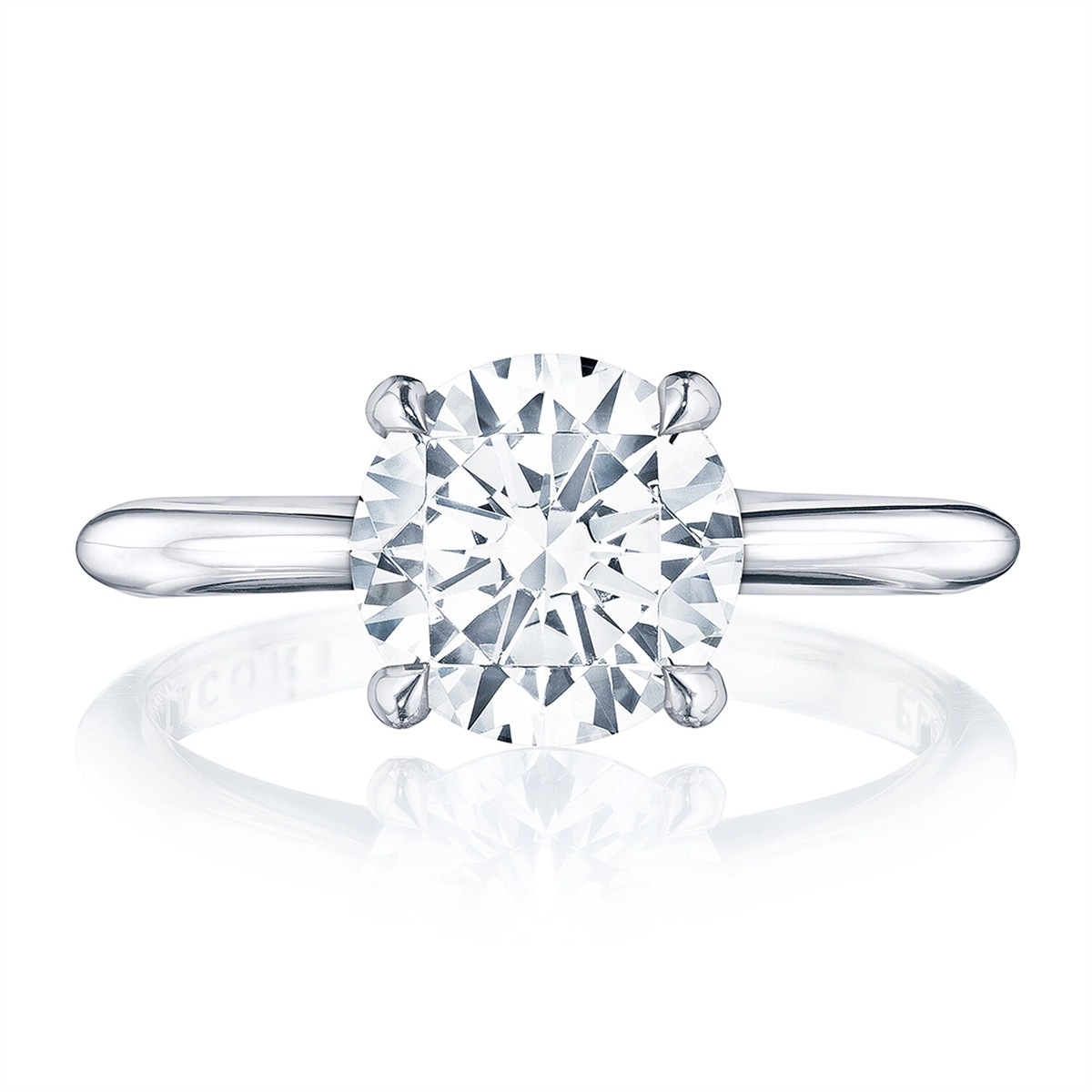 Tacori Engagement Rings in White Gold containing Diamond HT 2580 RD 6.5 W