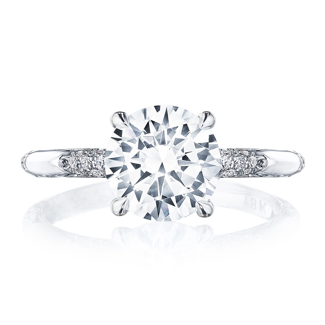 Tacori Engagement Rings in White Gold containing Diamond HT 2582 RD 7 W