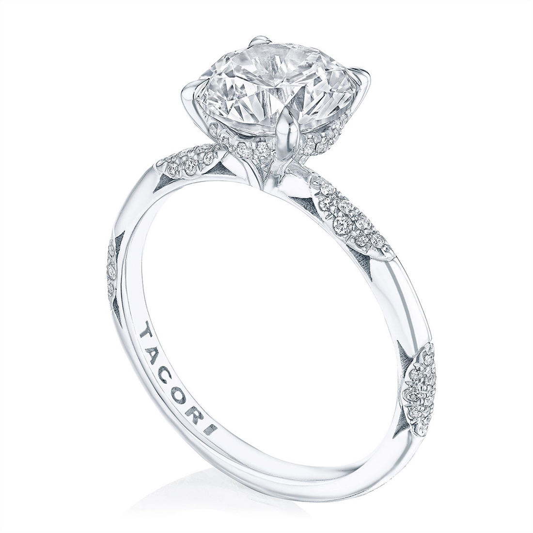 Tacori Engagement Rings in White Gold containing Diamond HT 2582 RD 7 W