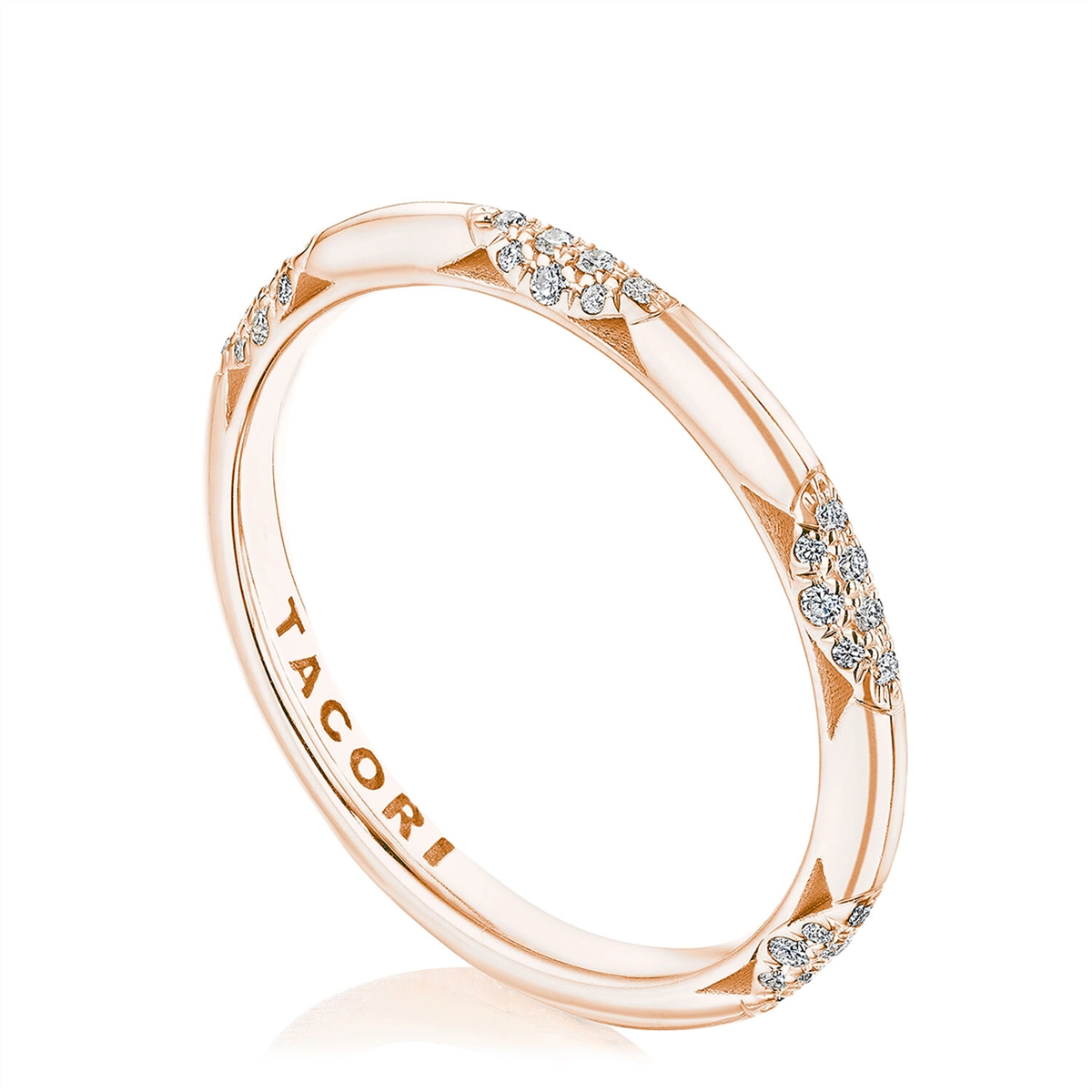 Tacori Wedding Rings in Rose Gold containing Diamond HT 2582 B 1/2 PK