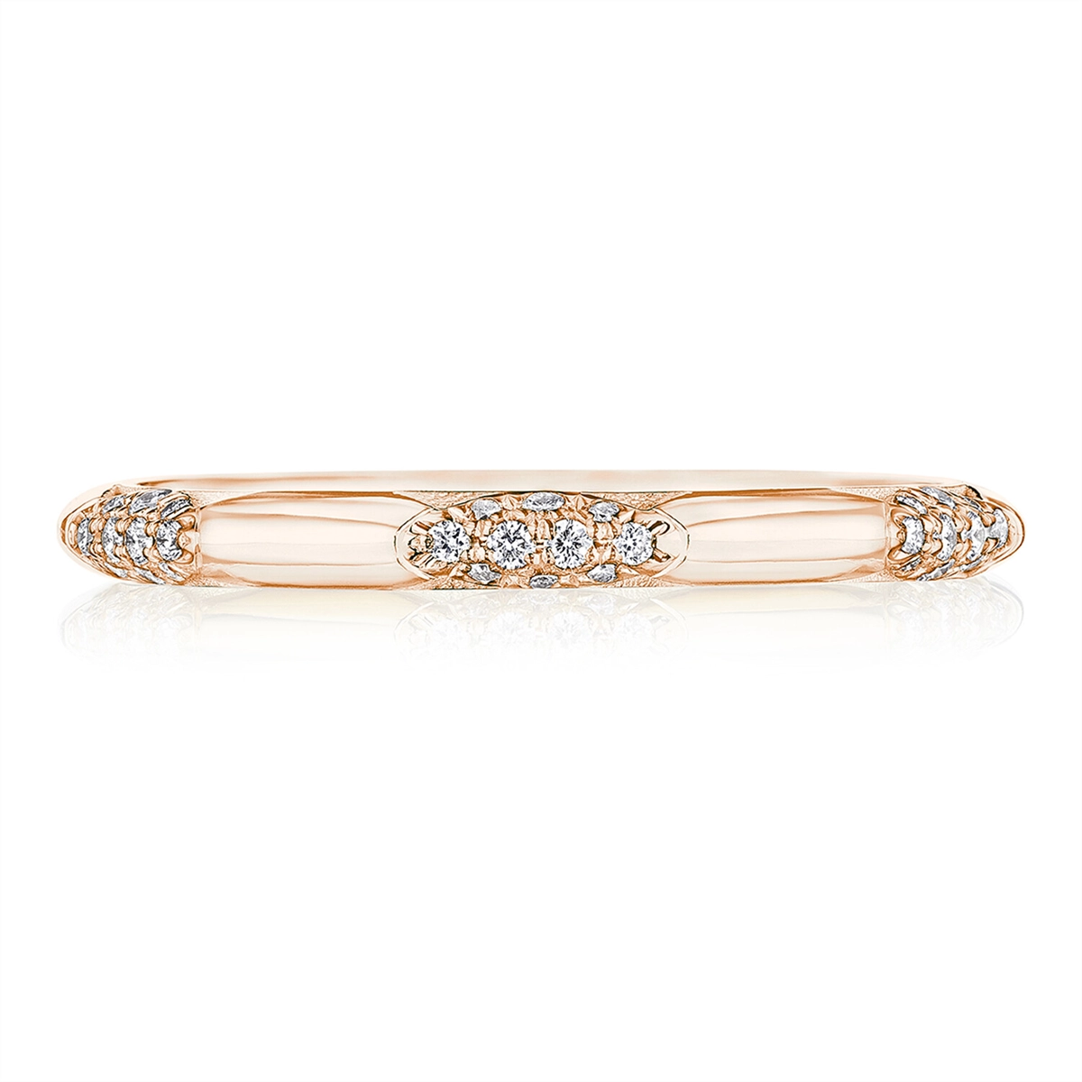 Tacori Wedding Rings in Rose Gold containing Diamond HT 2582 B 1/2 PK