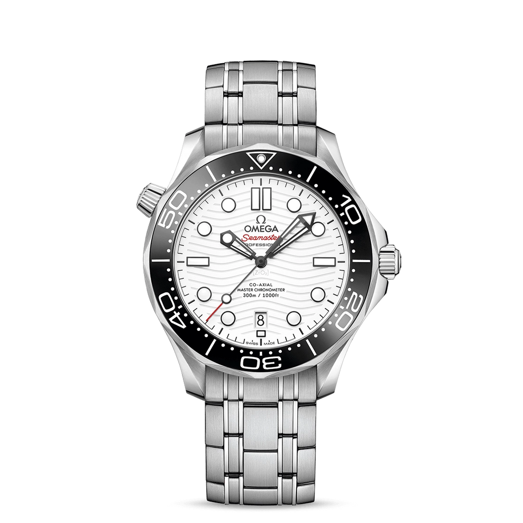 Omega watch white face clearance