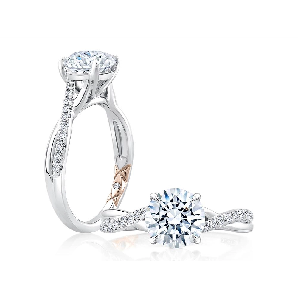 A. Jaffe Engagement Rings in Mixed Metals containing Diamond MECRD2545/217-WY