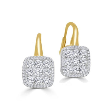 Frederic Sage Earrings in Mixed Metals containing Diamond E2438-4-YW