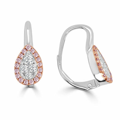 Frederic Sage Earrings in Mixed Metals containing Multi-gemstone, Diamond E2707XP-4-PWD