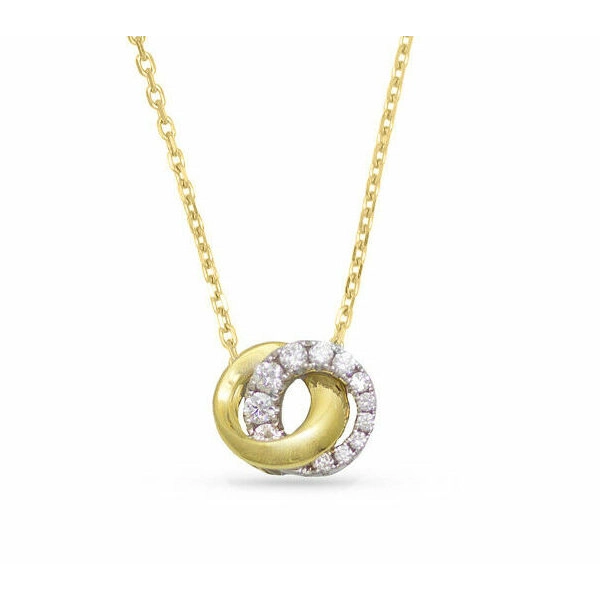 Frederic Sage Necklaces in Mixed Metals containing Diamond P3400-4-YCYW