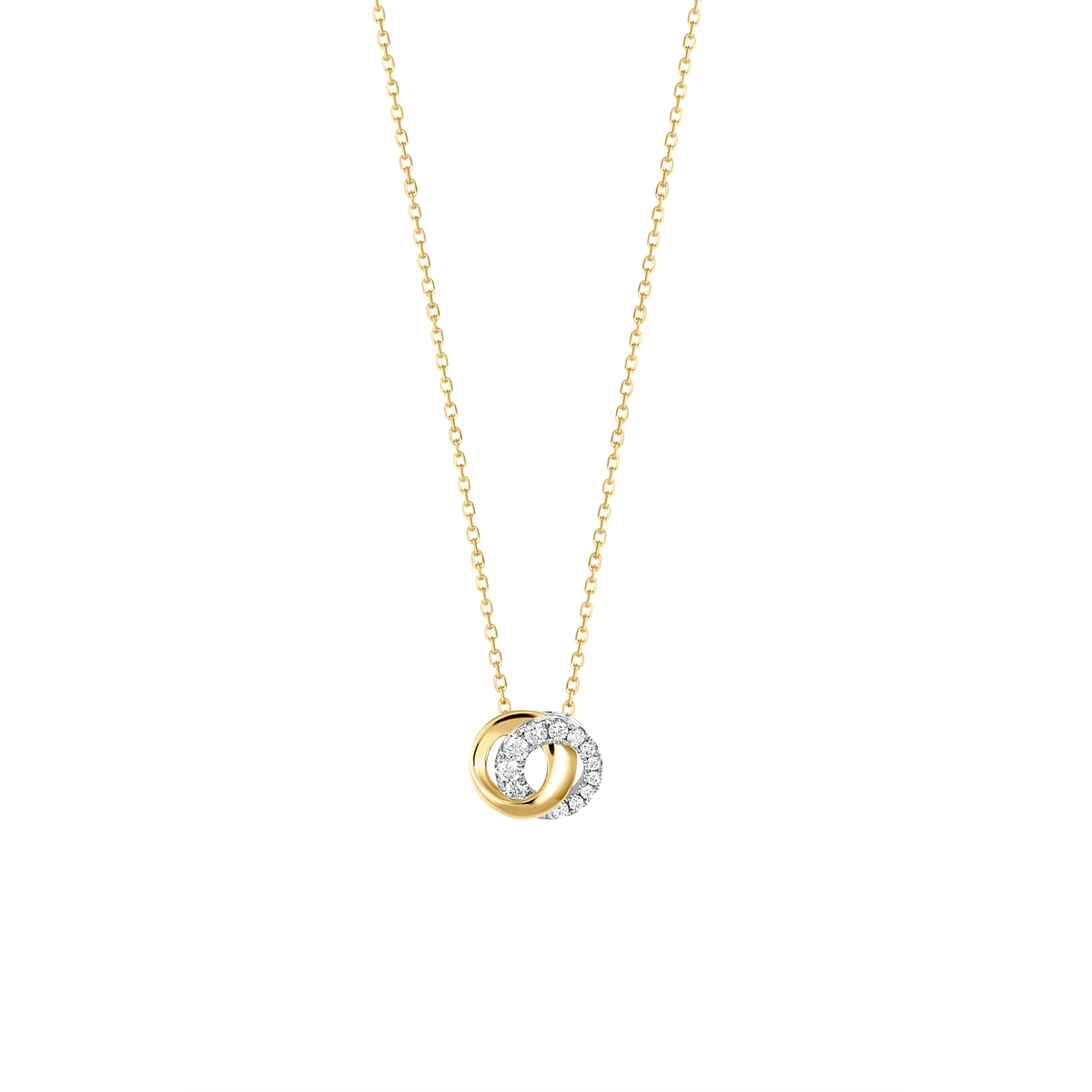 Frederic Sage Necklaces in Mixed Metals containing Diamond P3400-4-YCYW