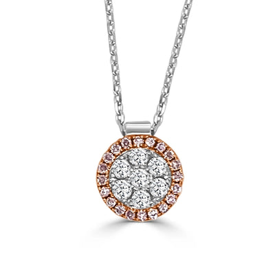 Frederic Sage Necklaces in Mixed Metals containing Multi-gemstone, Diamond P3460XP-4-PWD