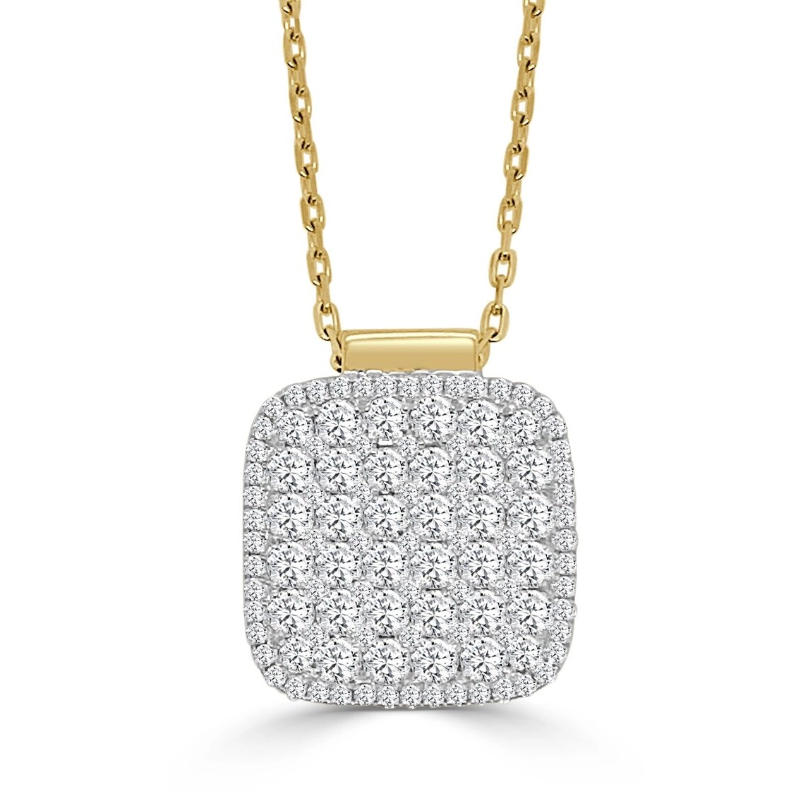Frederic Sage Necklaces in Mixed Metals containing Diamond P3549-4-YW