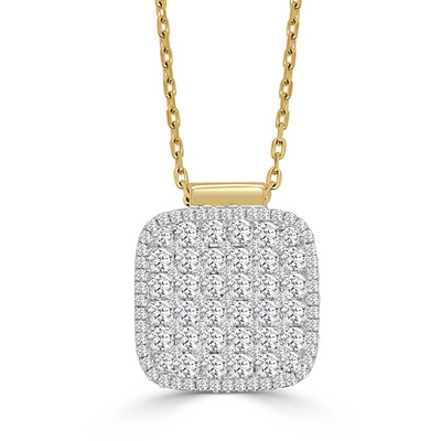 Frederic Sage Necklaces in Mixed Metals containing Diamond P3549-4-YW