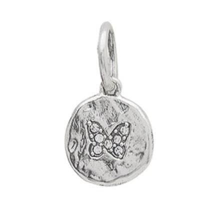 Waxing Poetic Charms in Silver ILLUM2SS-BFLY