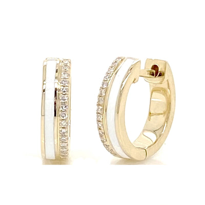 Earrings Earrings in Yellow Gold containing Other, Multi-gemstone, Diamond 414962