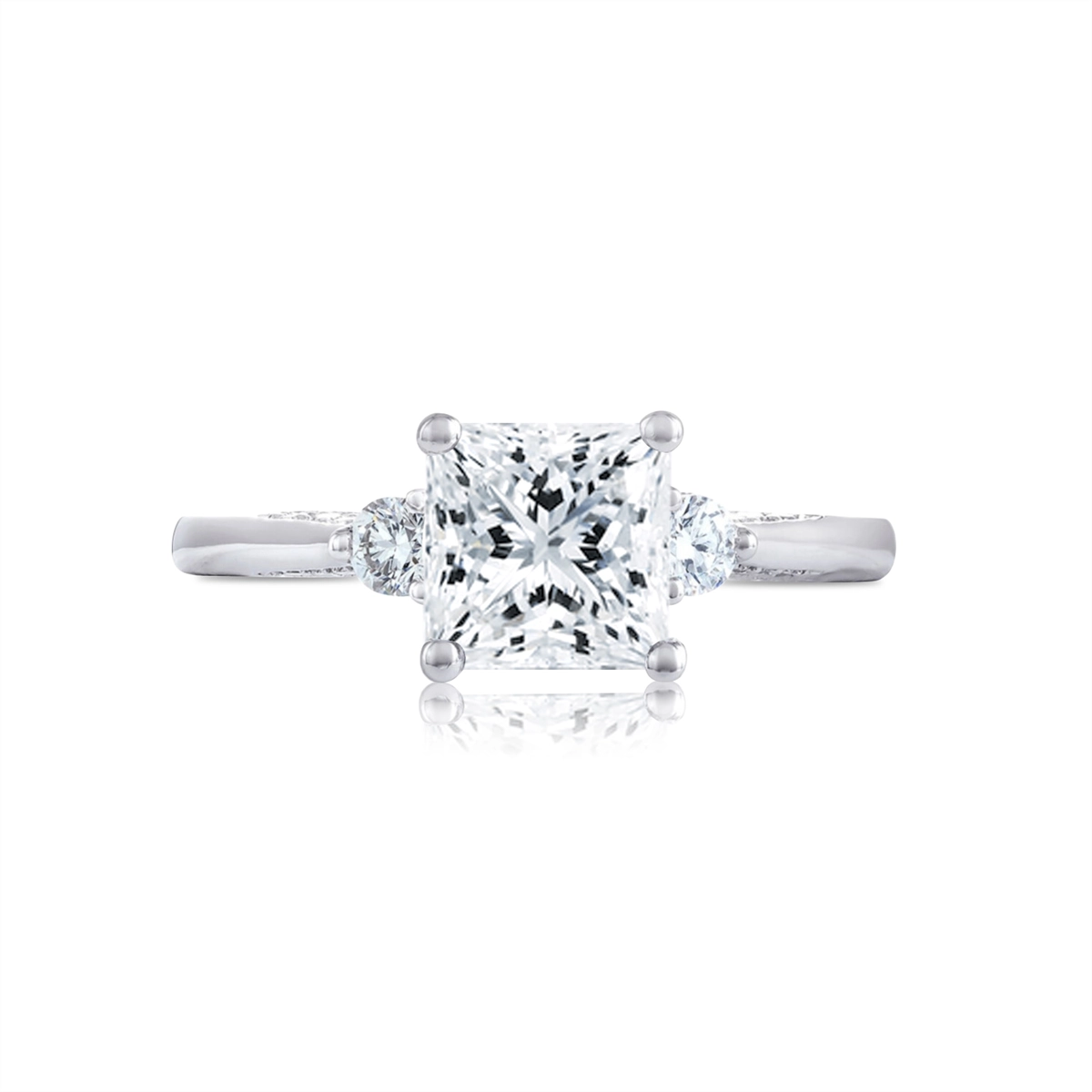 Tacori Engagement Rings in White Gold containing Diamond 2656 PR 5.5 W
