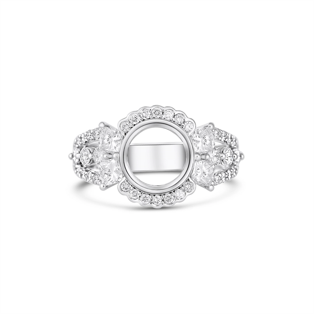 Engagement Collections Rings in White Gold containing Multi-gemstone, Diamond, Sapphire 416146