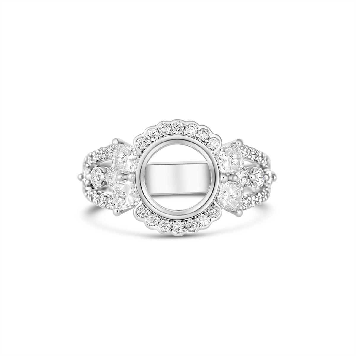 Engagement Collections Rings in White Gold containing Multi-gemstone, Diamond, Sapphire 416146
