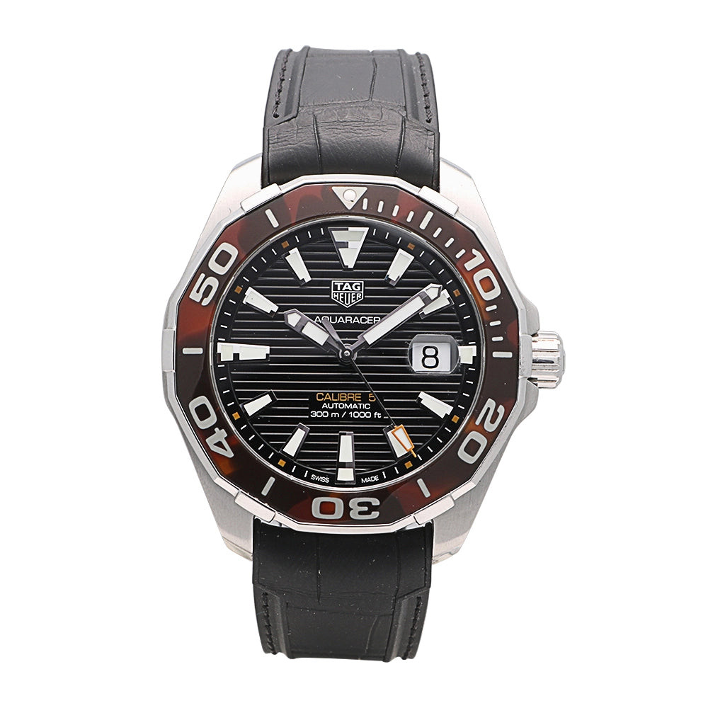 Tag Heuer Aquaracer Caliber 5 Stainless Steel Black Rubber 43mm Automatic