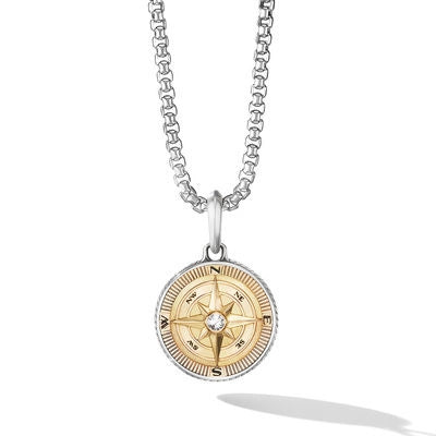 David Yurman Pendants in Mixed Metals containing Diamond D15885MS8ADI