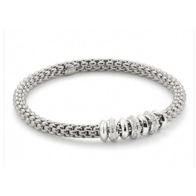FOPE Bracelets in White Gold containing Diamond 657B-BBRM-W