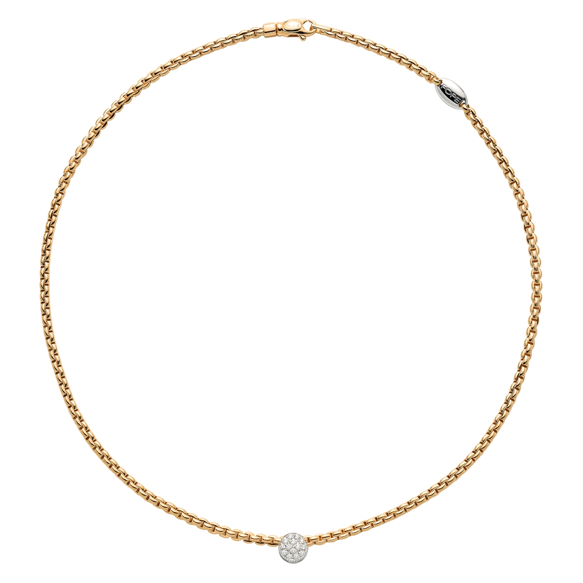 FOPE Necklaces in Yellow Gold containing Diamond 73601CX_PB_G_XBX_043