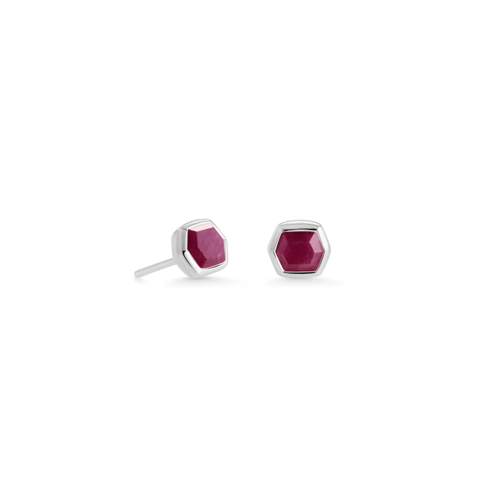 Kendra Scott Earrings in Silver containing Ruby 4217718932