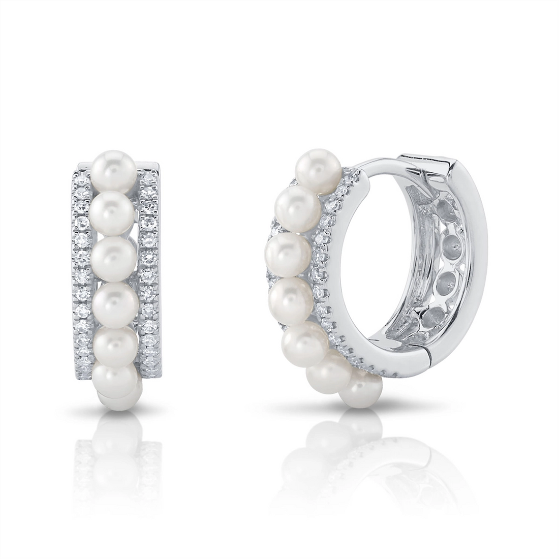 Earrings Earrings in White Gold containing Multi-gemstone, Diamond, Pearl 417473
