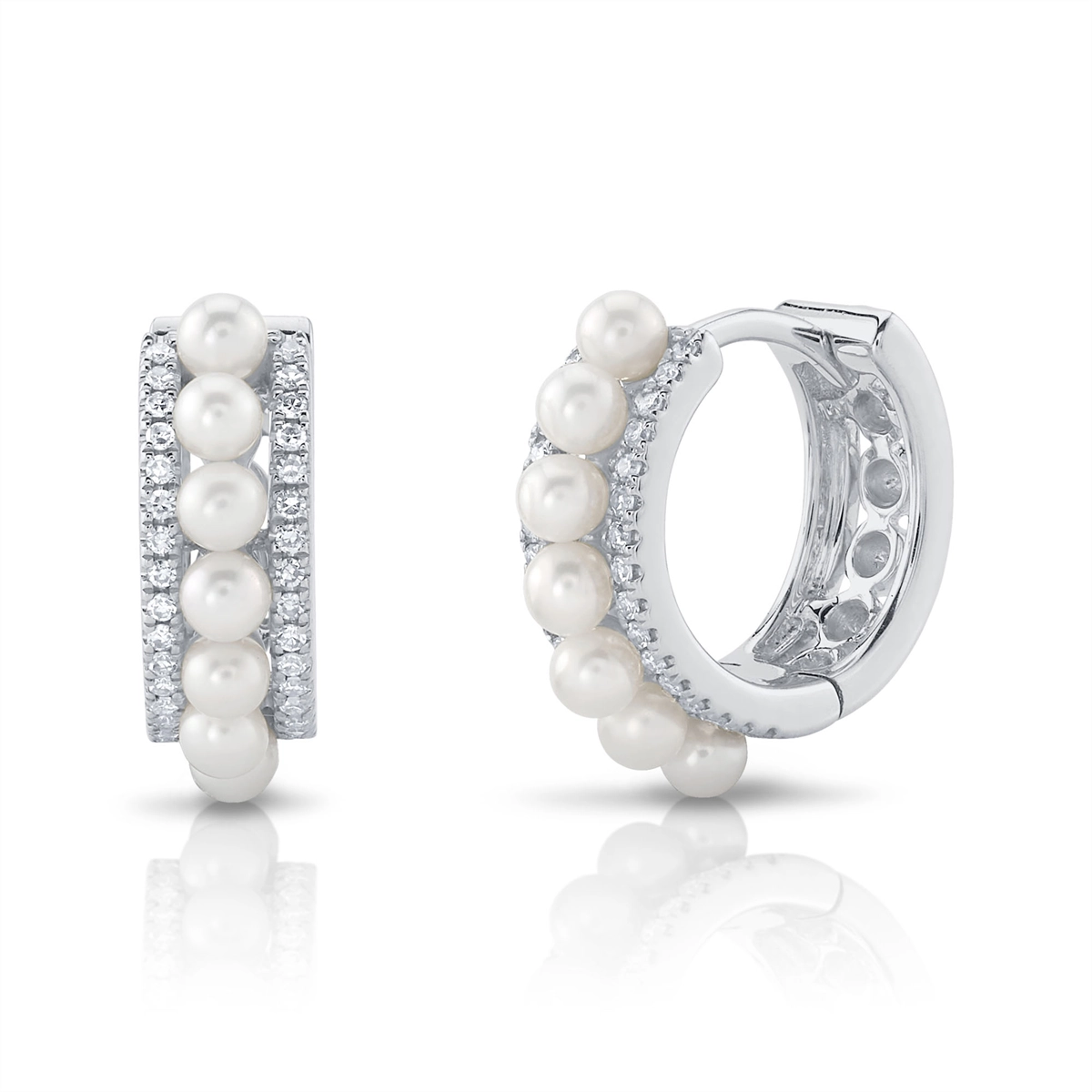 Earrings Earrings in White Gold containing Multi-gemstone, Diamond, Pearl 417473