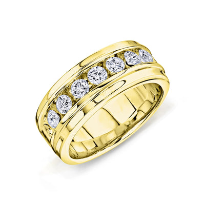 csv_image Mens Bands Wedding Ring in Yellow Gold containing Diamond SC22007252