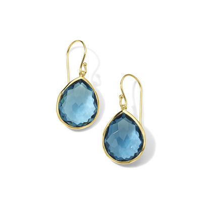Ippolita Earrings in Yellow Gold containing London blue topaz GE350LBT-B