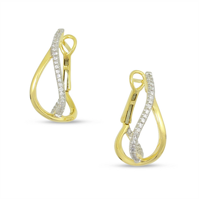 Frederic Sage Earrings in Yellow Gold containing Diamond E2463-4-Y