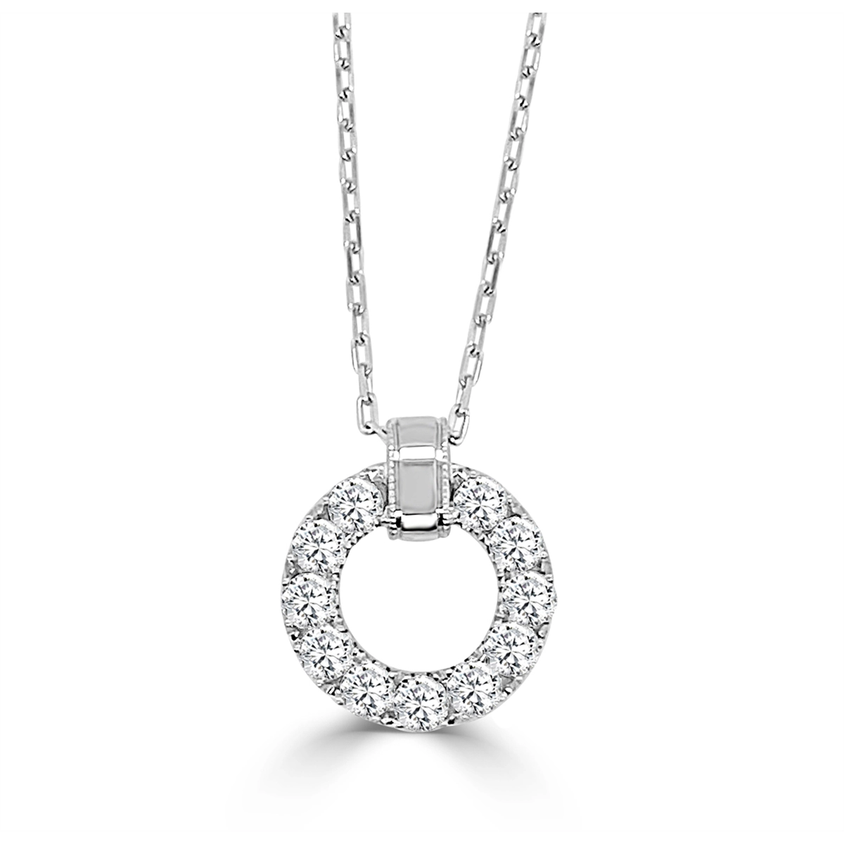 Frederic Sage Necklaces in White Gold containing Diamond P3246-4-W
