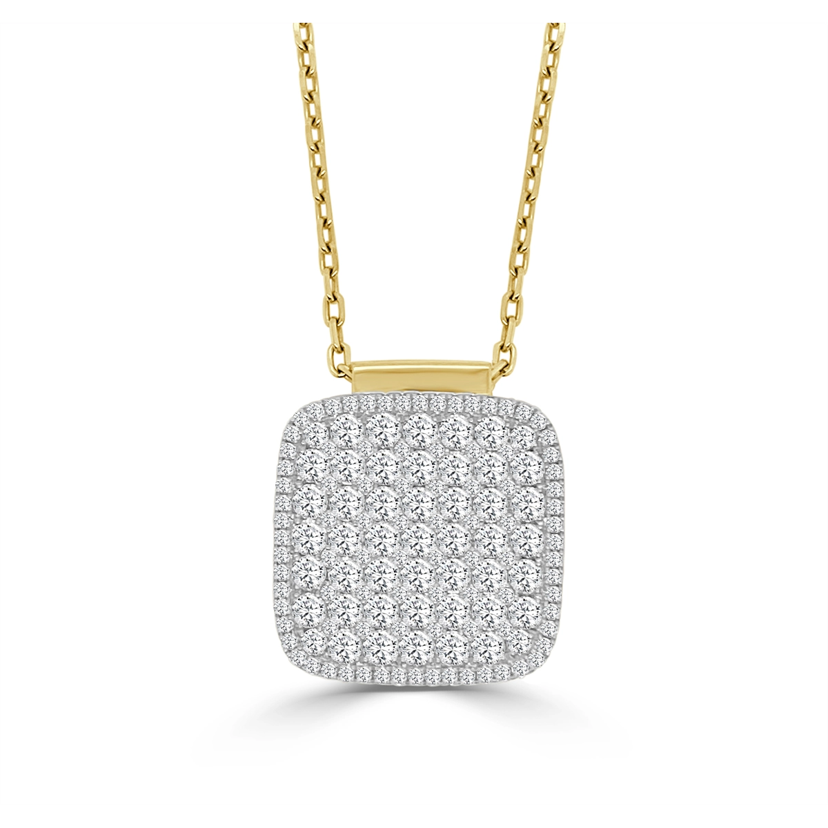 Frederic Sage Necklaces in Mixed Metals containing Diamond P3559-4-YW