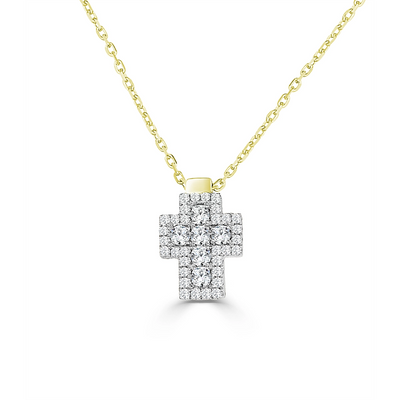 csv_image Frederic Sage Necklace in Mixed Metals containing Diamond P3431-4-YW