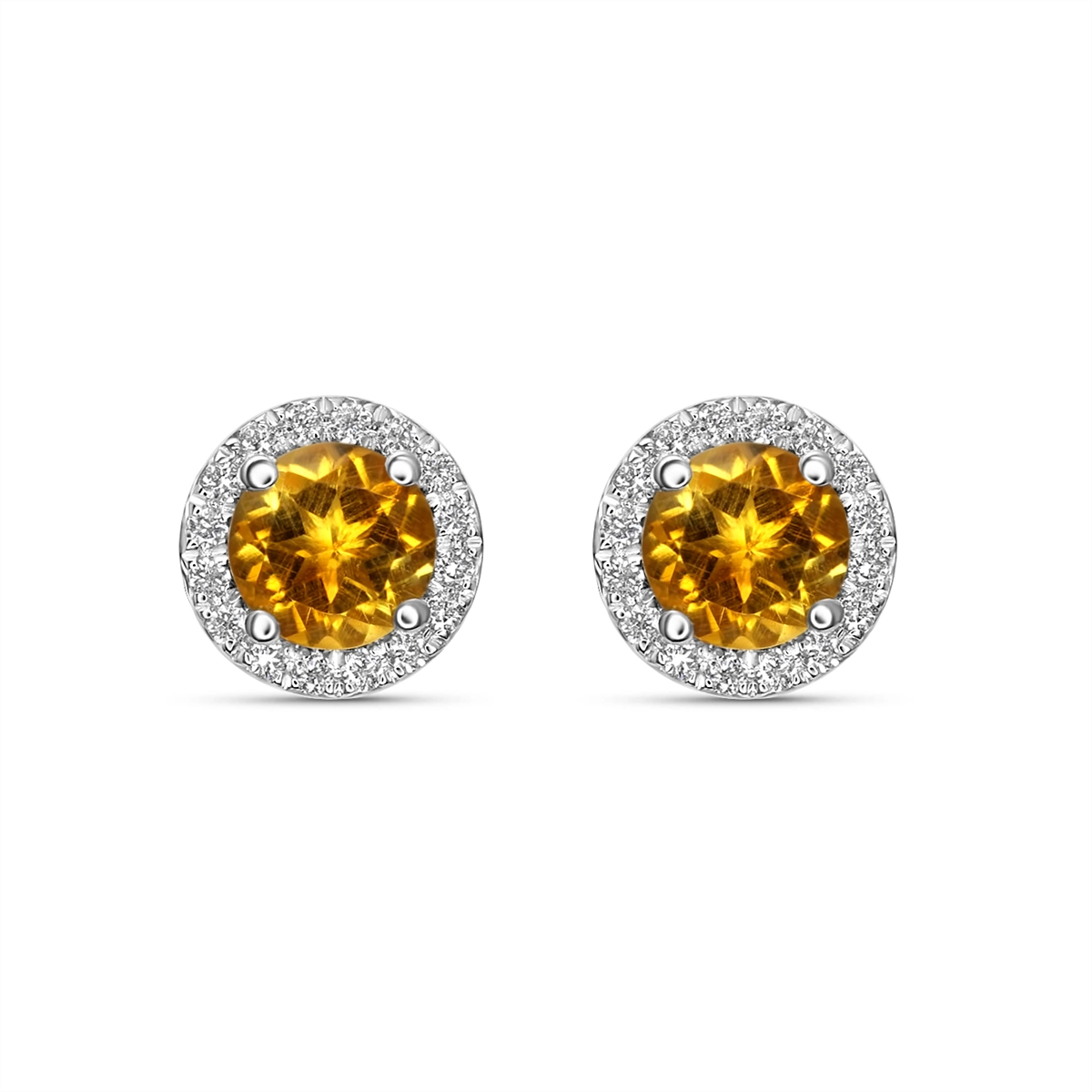 Earrings Earrings in White Gold containing Citrine, Multi-gemstone, Diamond 417928