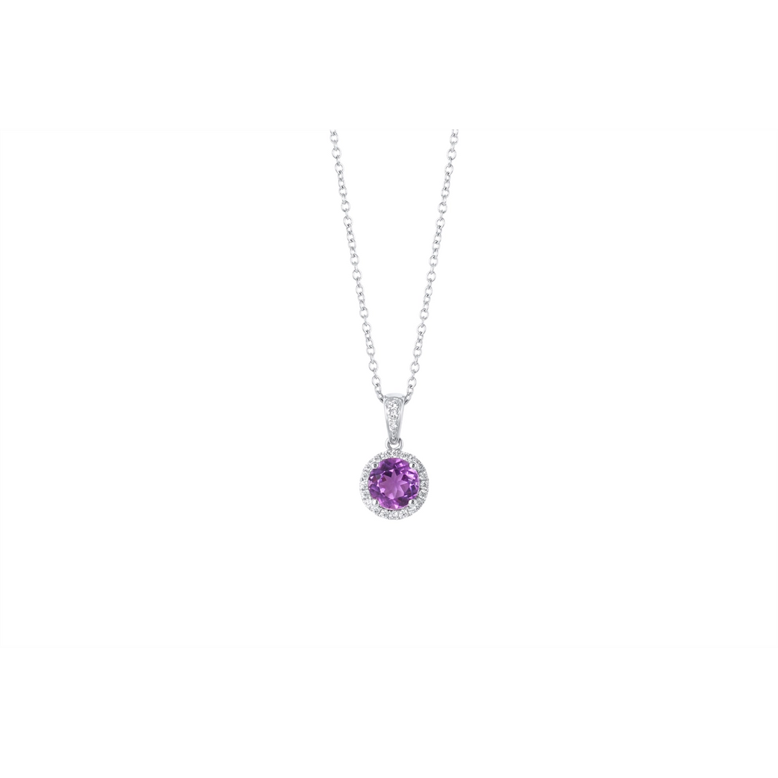 Pendants Necklaces in White Gold containing Amethyst, Multi-gemstone, Diamond 417938