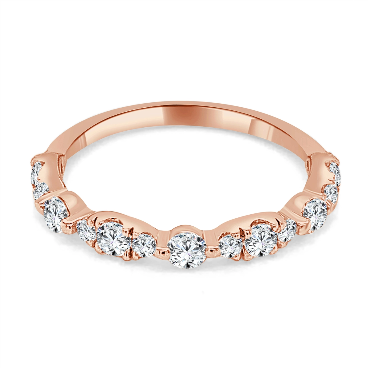 Wedding Bands Wedding Rings in Rose Gold containing Diamond 417987