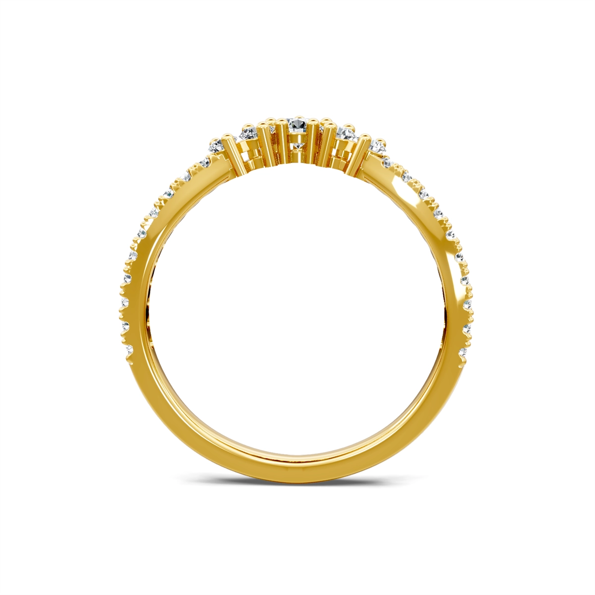 Wedding Bands Wedding Rings in Yellow Gold containing Diamond 417992