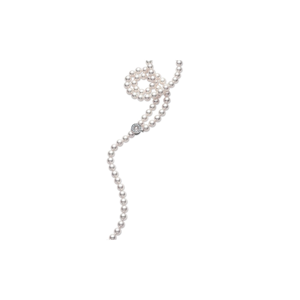 Mikimoto Necklaces in White Gold containing Multi-gemstone, Diamond, Pearl UZ75122WGH25