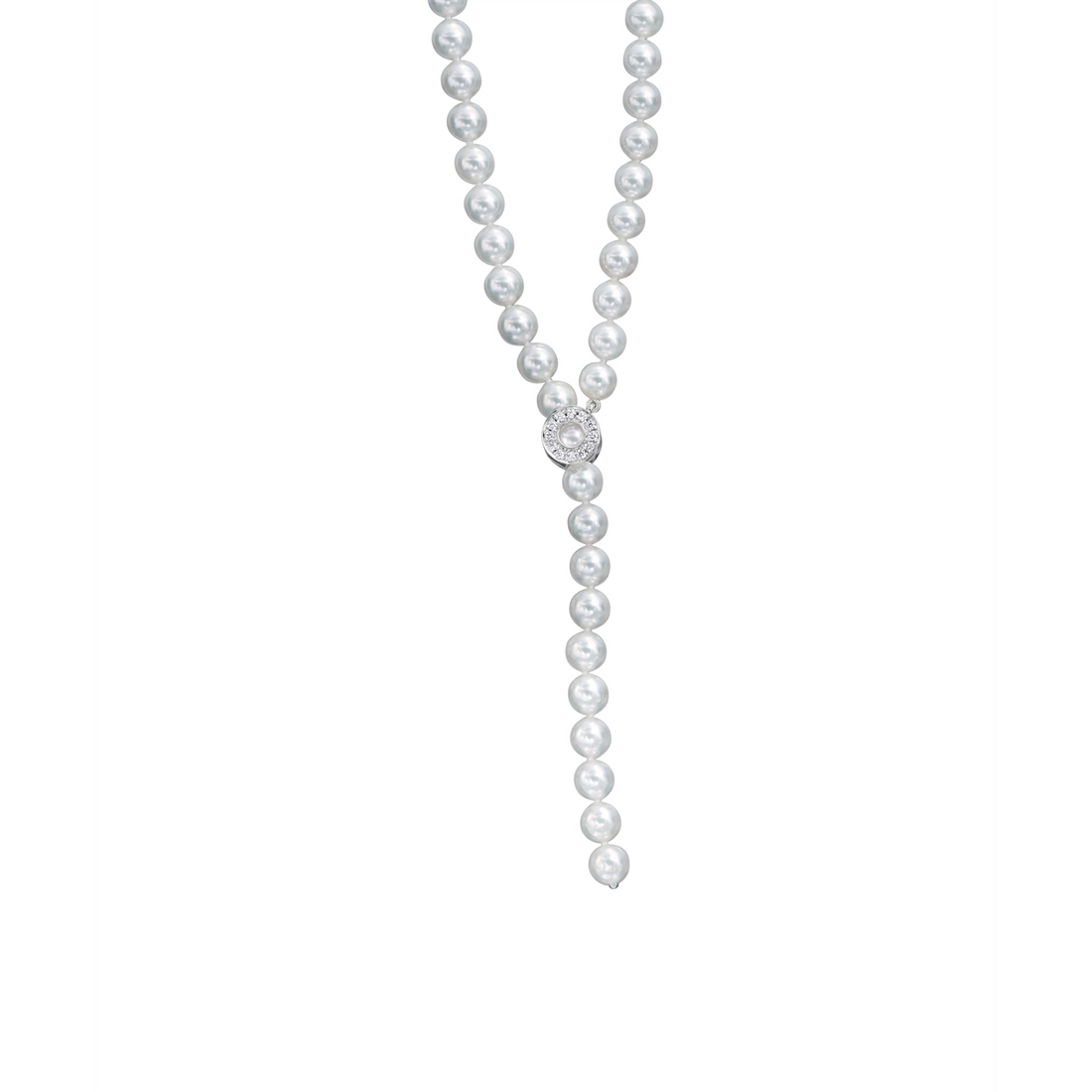 Mikimoto Necklaces in White Gold containing Multi-gemstone, Diamond, Pearl UZ75122WGH25