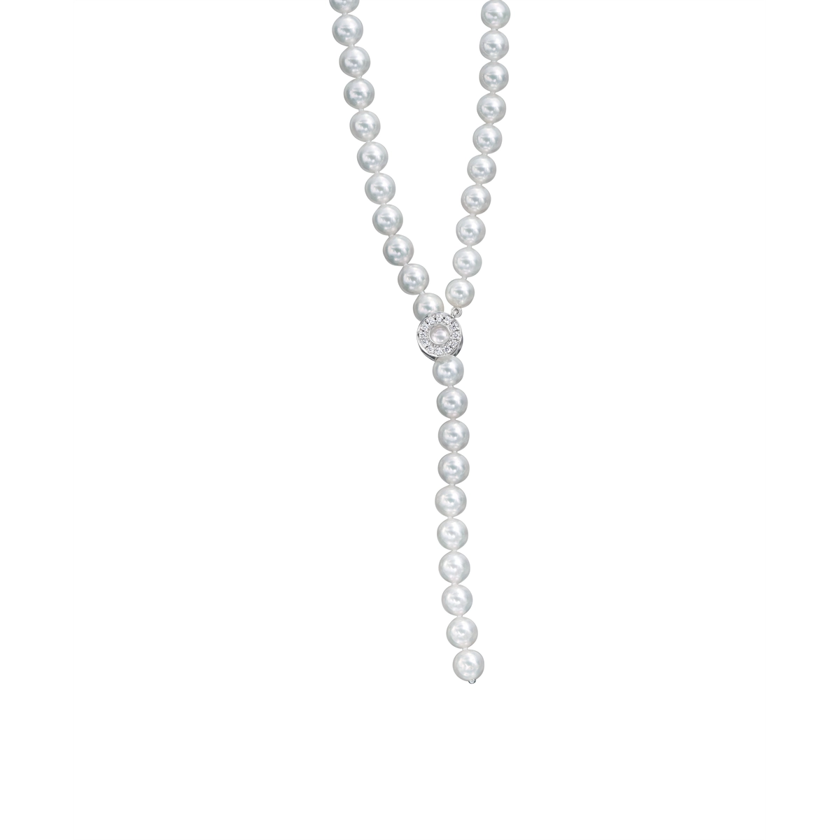 Mikimoto Necklaces in White Gold containing Multi-gemstone, Diamond, Pearl UZ75122WGH25