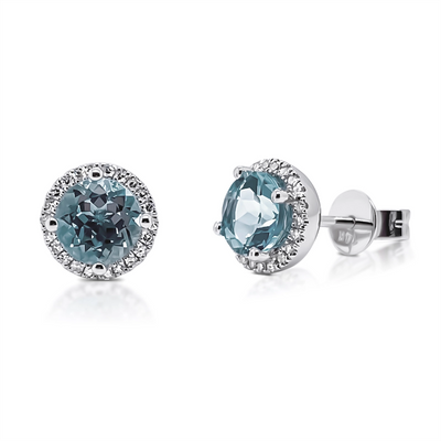 Earrings Earrings in White Gold containing Aquamarine, Multi-gemstone, Diamond 418100