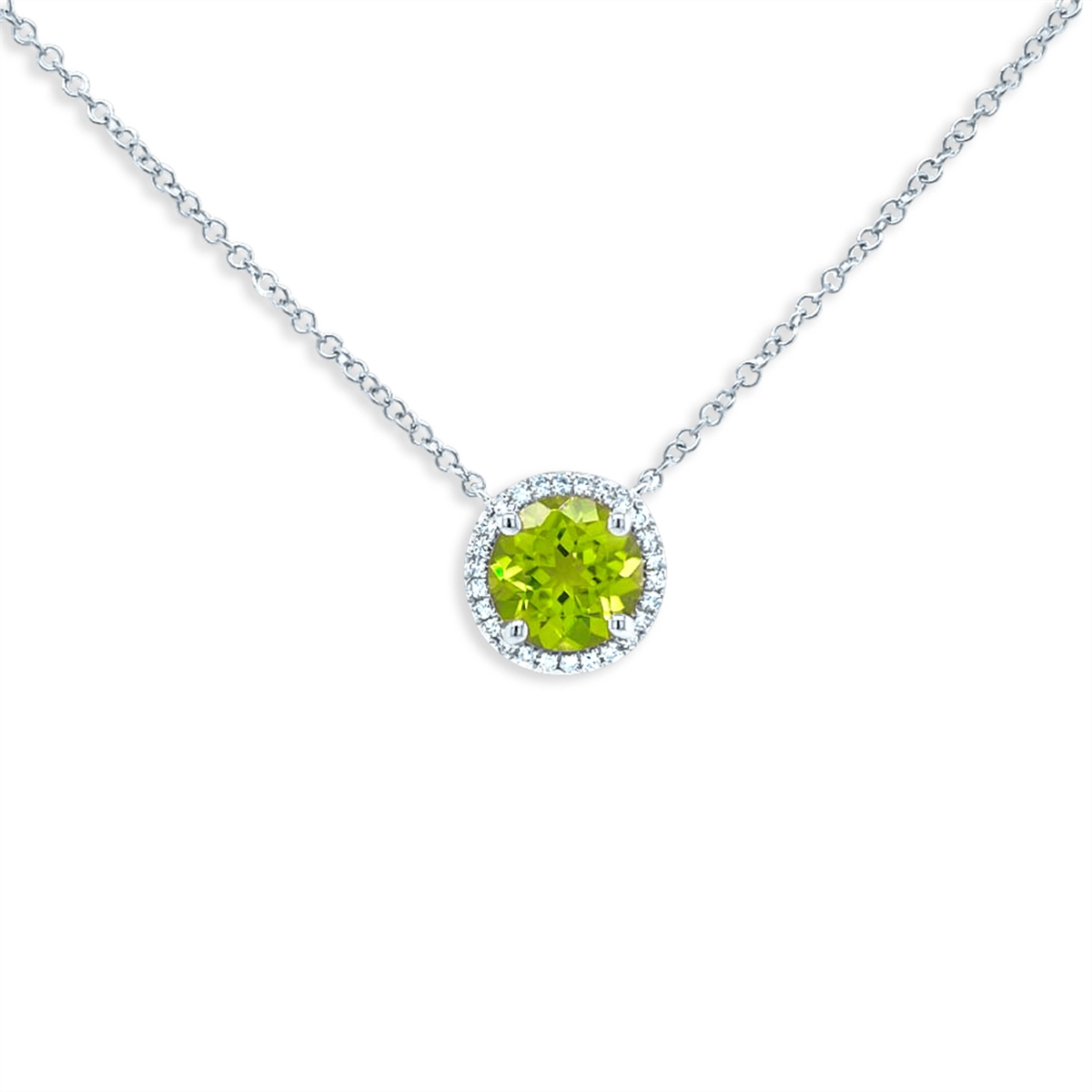Necklaces Necklaces in White Gold containing Peridot, Multi-gemstone, Diamond 418101