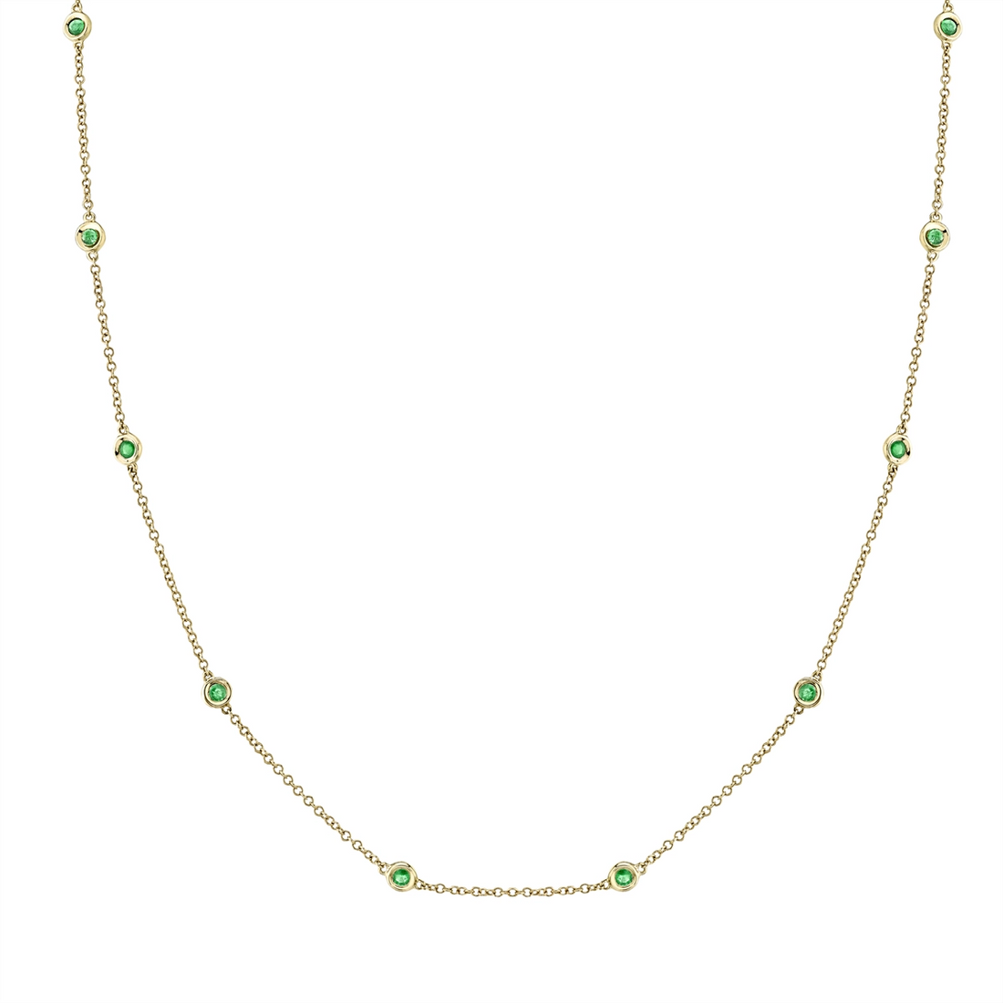 Necklaces Necklaces in Yellow Gold containing Emerald 418112