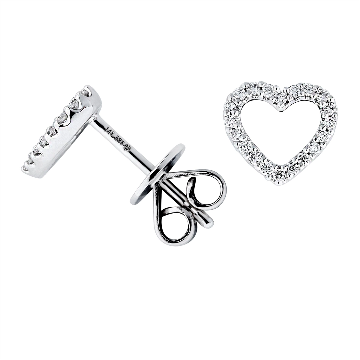 Earrings Earrings in Platinum/Palladium containing Diamond 418246