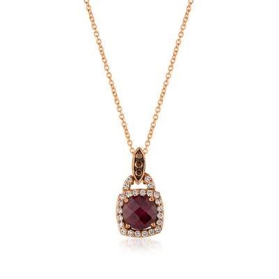 Le Vian Necklaces in Rose Gold containing Garnet, Multi-gemstone, Diamond WJCG-18