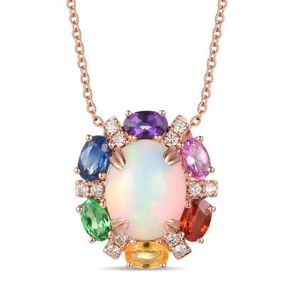 csv_image Le Vian Necklace in Rose Gold containing Amethyst, Opal, Other, Multi-gemstone, Diamond, Sapphire TRQB-22E