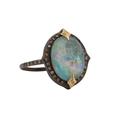 csv_image Armenta Ring in Mixed Metals containing Mother of pearl, Quartz, Opal, Other, Multi-gemstone, Diamond 19584