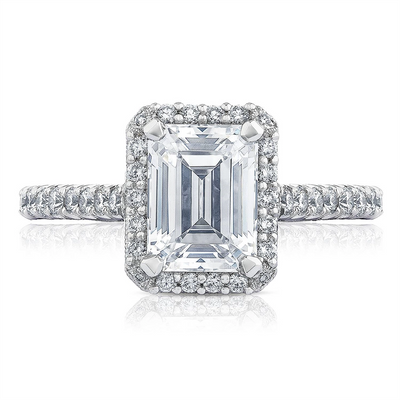 csv_image Tacori Engagement Ring in White Gold containing Diamond HT 2547 EC 8X6 W
