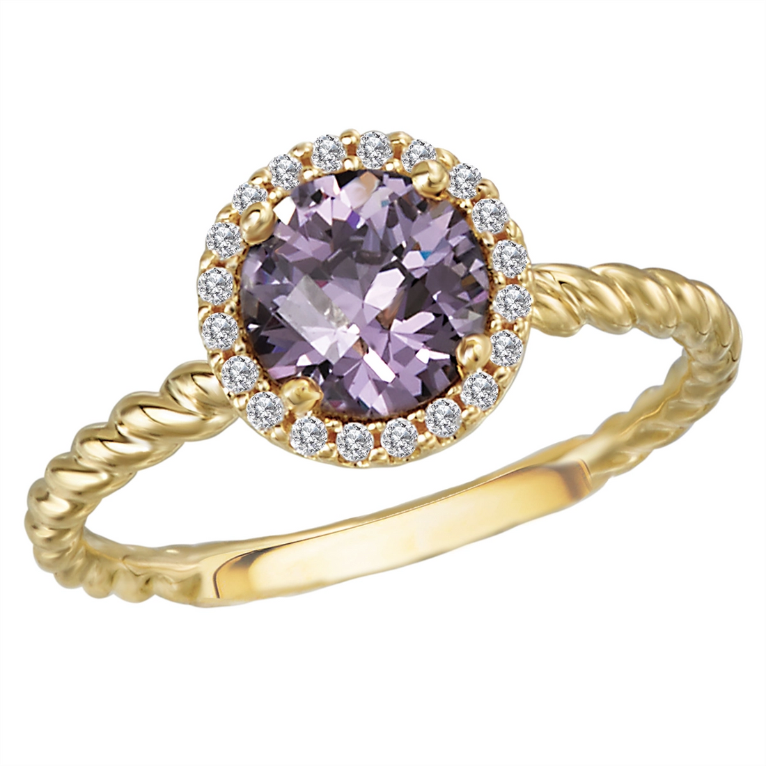 Rings Rings in Yellow Gold containing Amethyst, Multi-gemstone, Diamond 419874