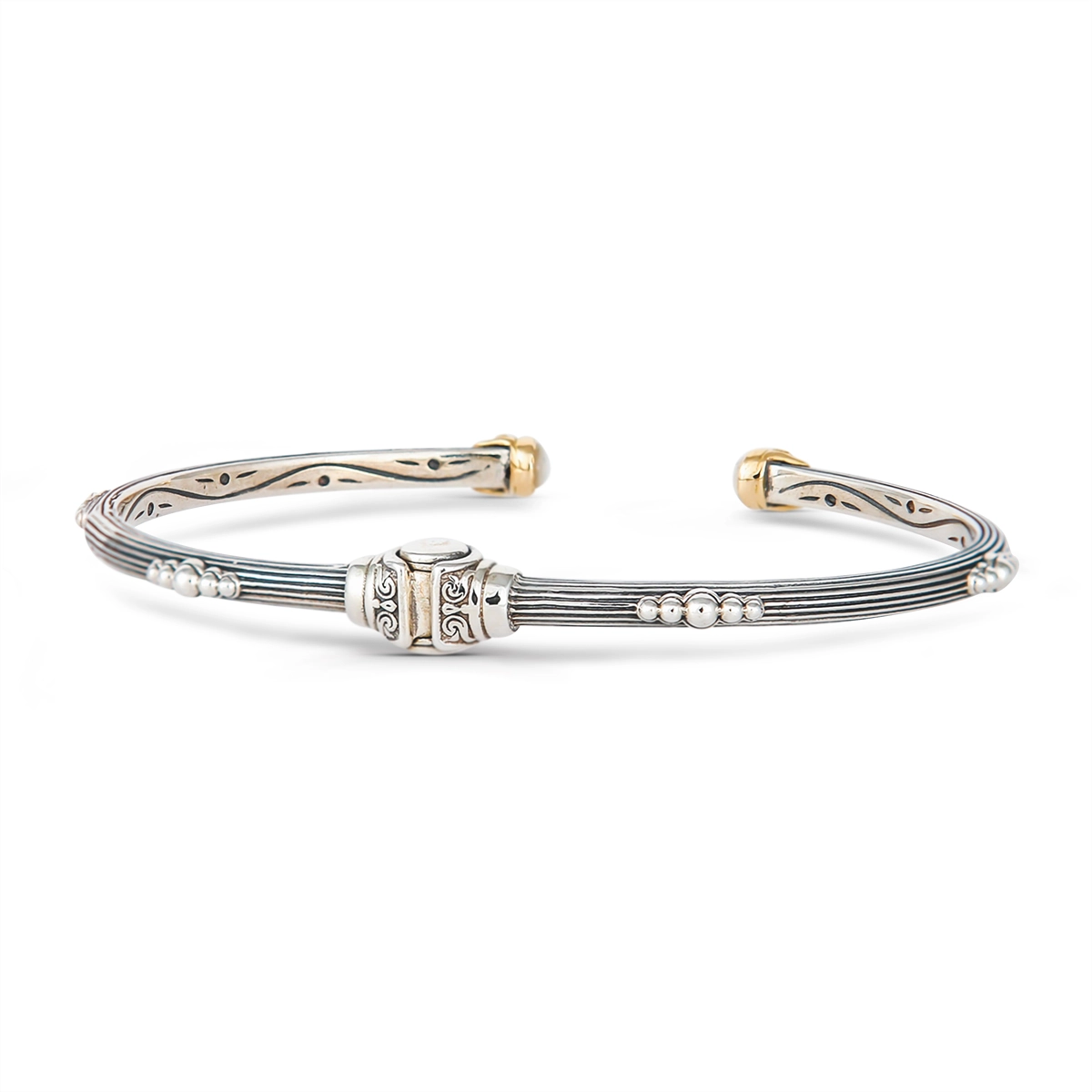 Konstantino Bracelets in Mixed Metals containing Mother of pearl BMK4462-117